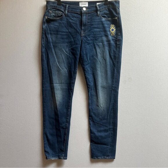Frame Le Garcon Azure slim denim jeans Sz 31 - Picture 1 of 13